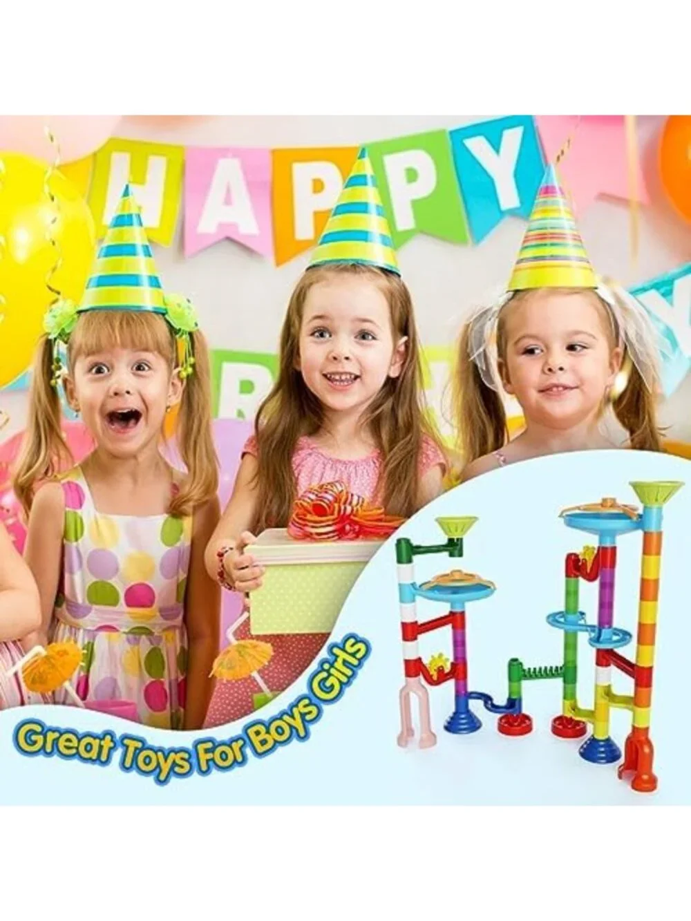 STEM Marble Run Toy Set - 110pcs Educational Maze Kit for Kids, Building Blocks